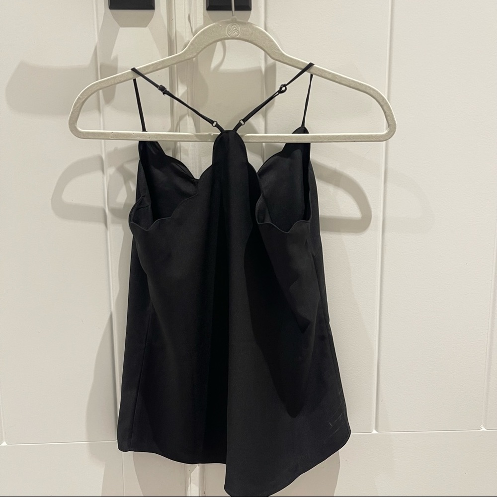 J.Crew Black Scalloped Silk Carrie Camisole (00) - Picture 8 of 9